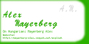 alex mayerberg business card